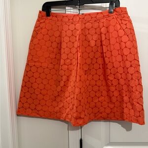 The Limited Orange Circle-Pattern A-Line Skirt